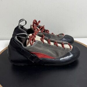 Montrail Rock Climbing Shoes Men US 7.5 Approach Technical Suede Red Gray